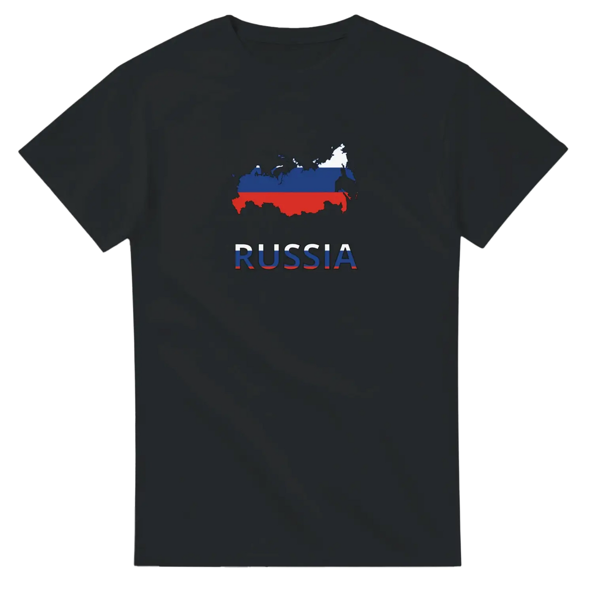 T-shirt drapeau russie carte - pixelforma