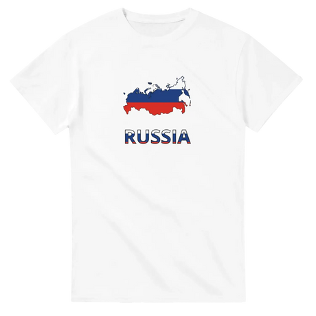 T-shirt drapeau russie carte - pixelforma