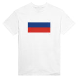 T-shirt drapeau russie coton mélangé brodé élégant