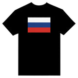 T-shirt drapeau russie coton mélangé brodé élégant