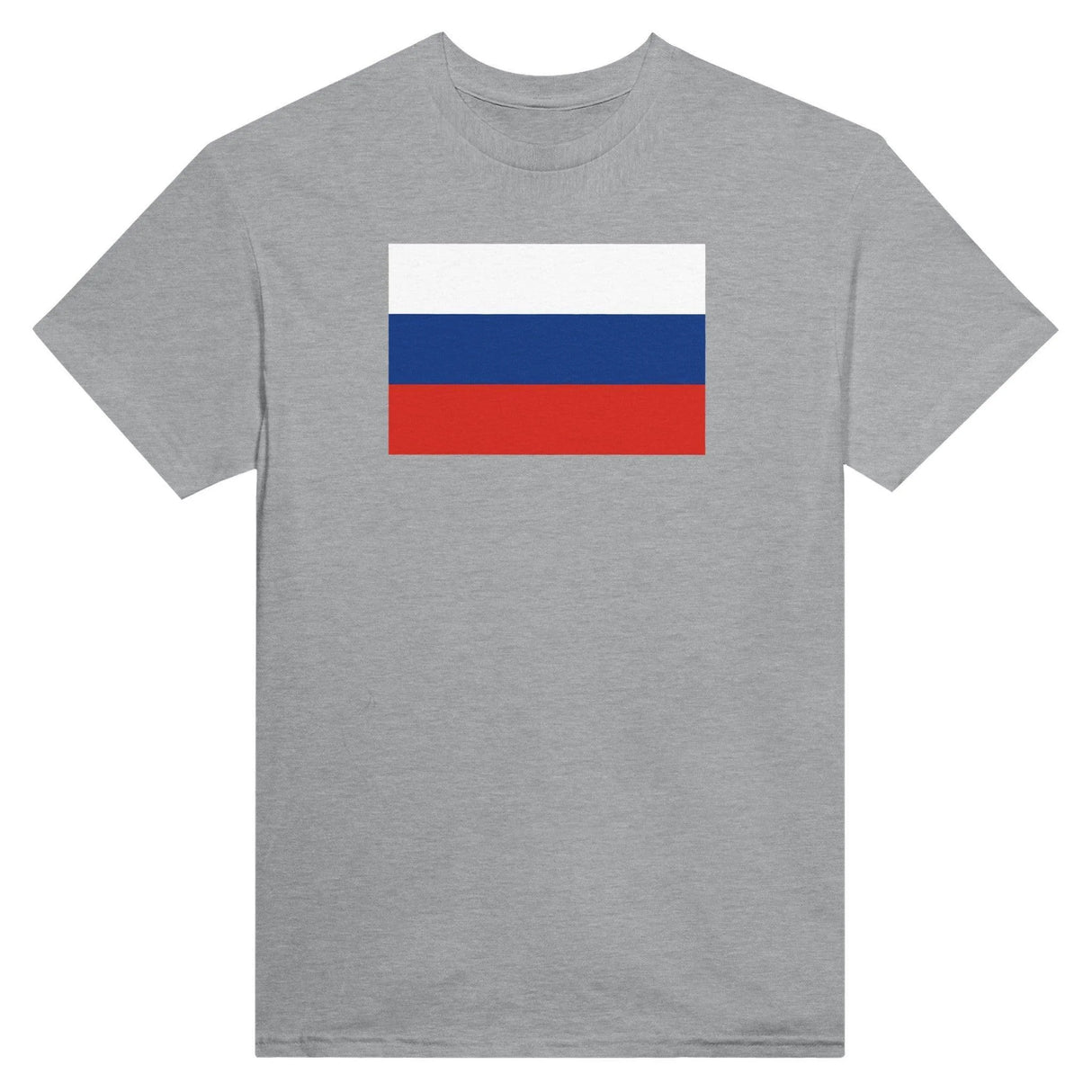 T-shirt drapeau russie coton mélangé brodé élégant