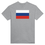 T-shirt drapeau russie coton mélangé brodé élégant
