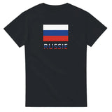 T-shirt drapeau russie en texte - pixelforma