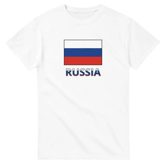 T-shirt drapeau russie texte - pixelforma