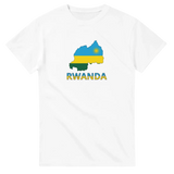 T-shirt drapeau rwanda en carte - pixelforma