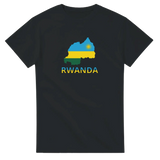 T-shirt drapeau rwanda en carte - pixelforma