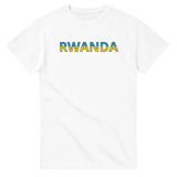 T-shirt drapeau rwanda en écriture - pixelforma