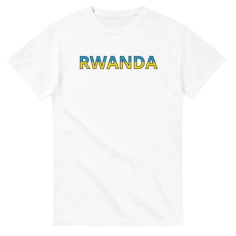 T-shirt drapeau rwanda en écriture - pixelforma