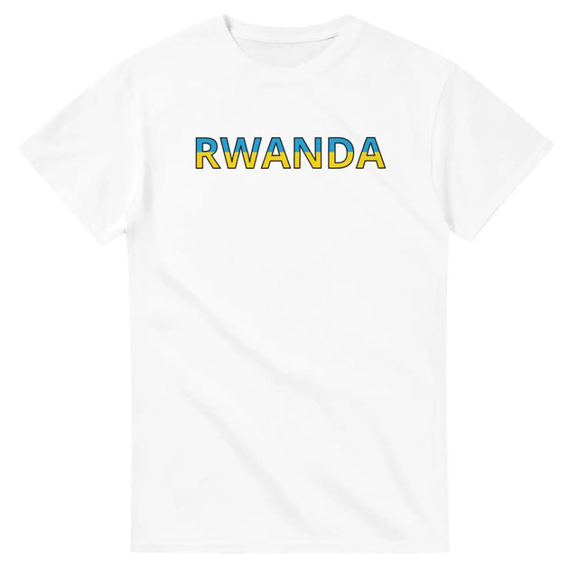 T-shirt drapeau rwanda en écriture - pixelforma