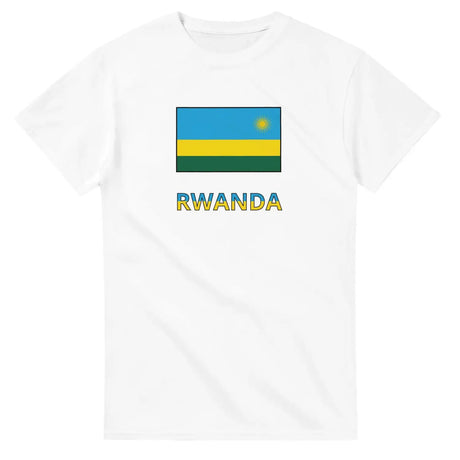 T-shirt drapeau rwanda en texte - pixelforma