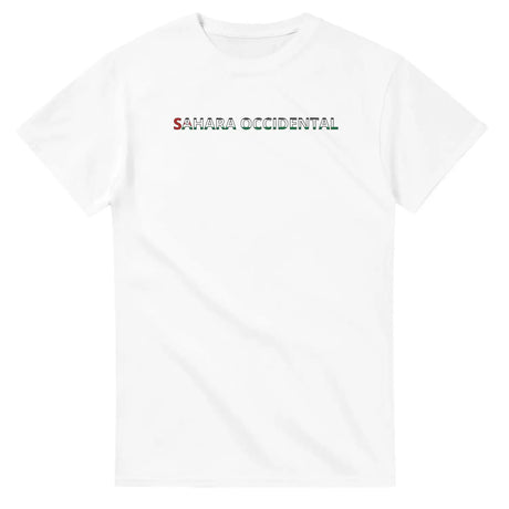 T-shirt drapeau sahara occidental en écriture - pixelforma