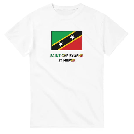 T-shirt drapeau saint-christophe-et-niévès en texte - pixelforma