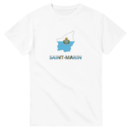 T-shirt drapeau saint-marin en carte - pixelforma