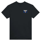 T-shirt drapeau saint-martin brodé coton mélangé