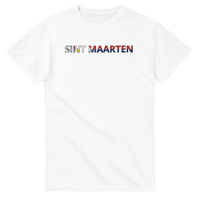 T-shirt t-shirt drapeau saint-martin - pixelforma