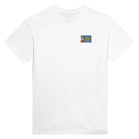 T-shirt drapeau saint-pierre-et-miquelon broderie coton