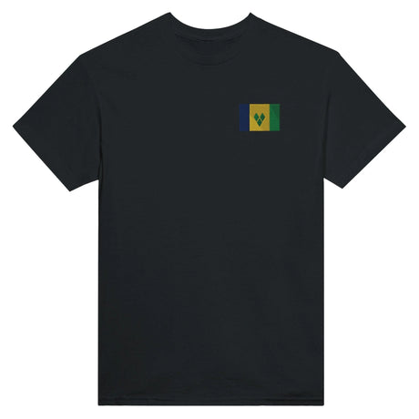 T-shirt drapeau saint-vincent broderie couleur coton épais