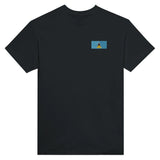T-shirt drapeau sainte-lucie brodé en coton mélangé