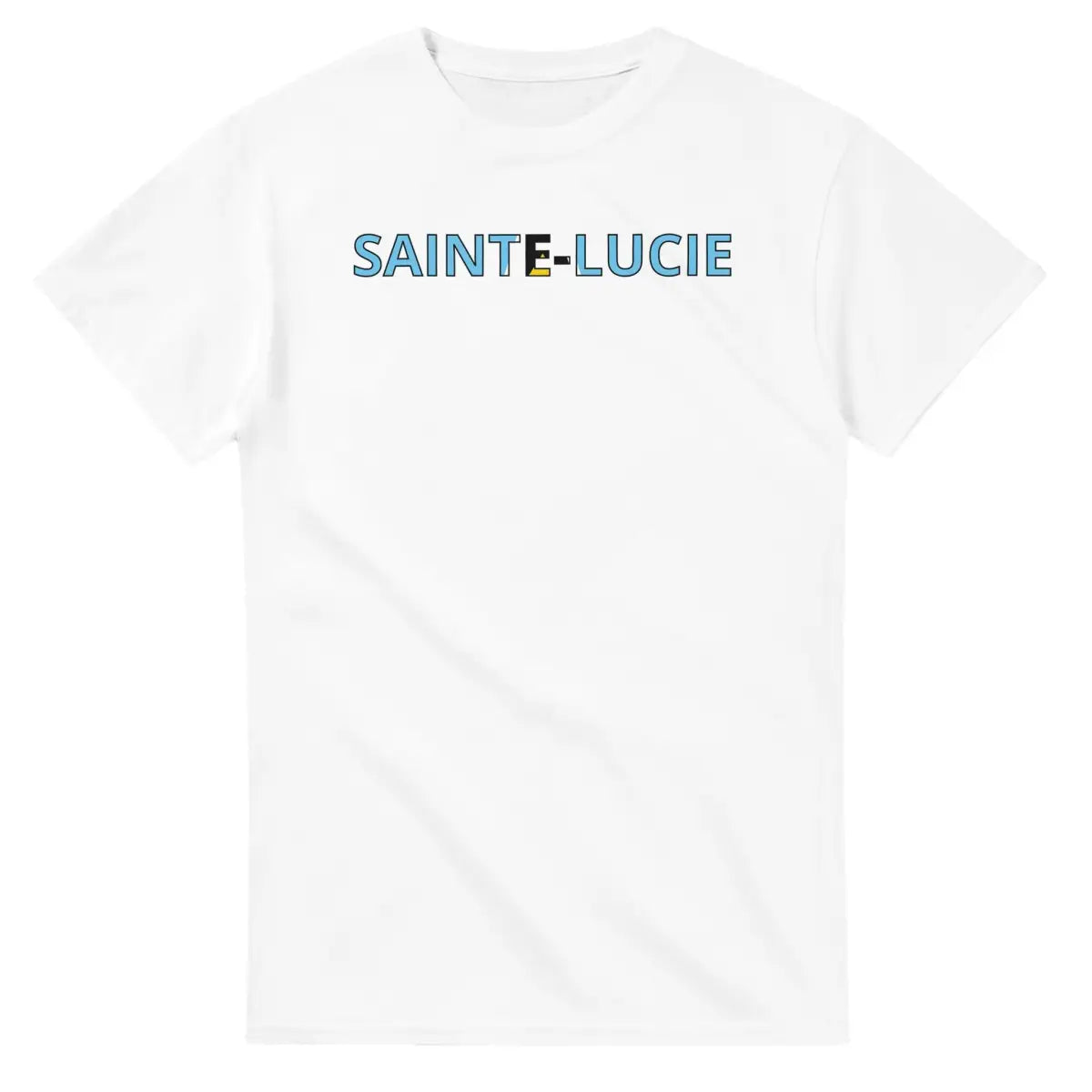 T-shirt Drapeau Sainte-Lucie en écriture - Pixelforma 