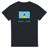 T-shirt drapeau sainte-lucie en texte - pixelforma