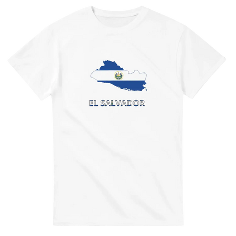 T-shirt drapeau salvador carte - pixelforma