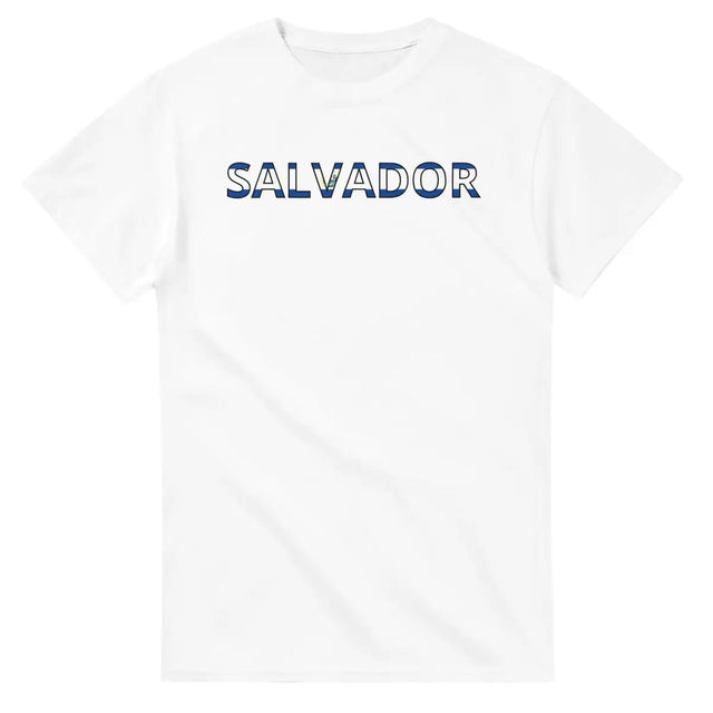 T-shirt Drapeau Salvador en écriture - Pixelforma 