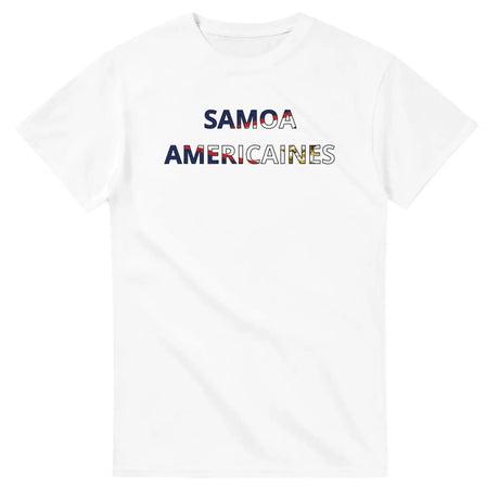 T-shirt drapeau samoa américaines en écriture - pixelforma