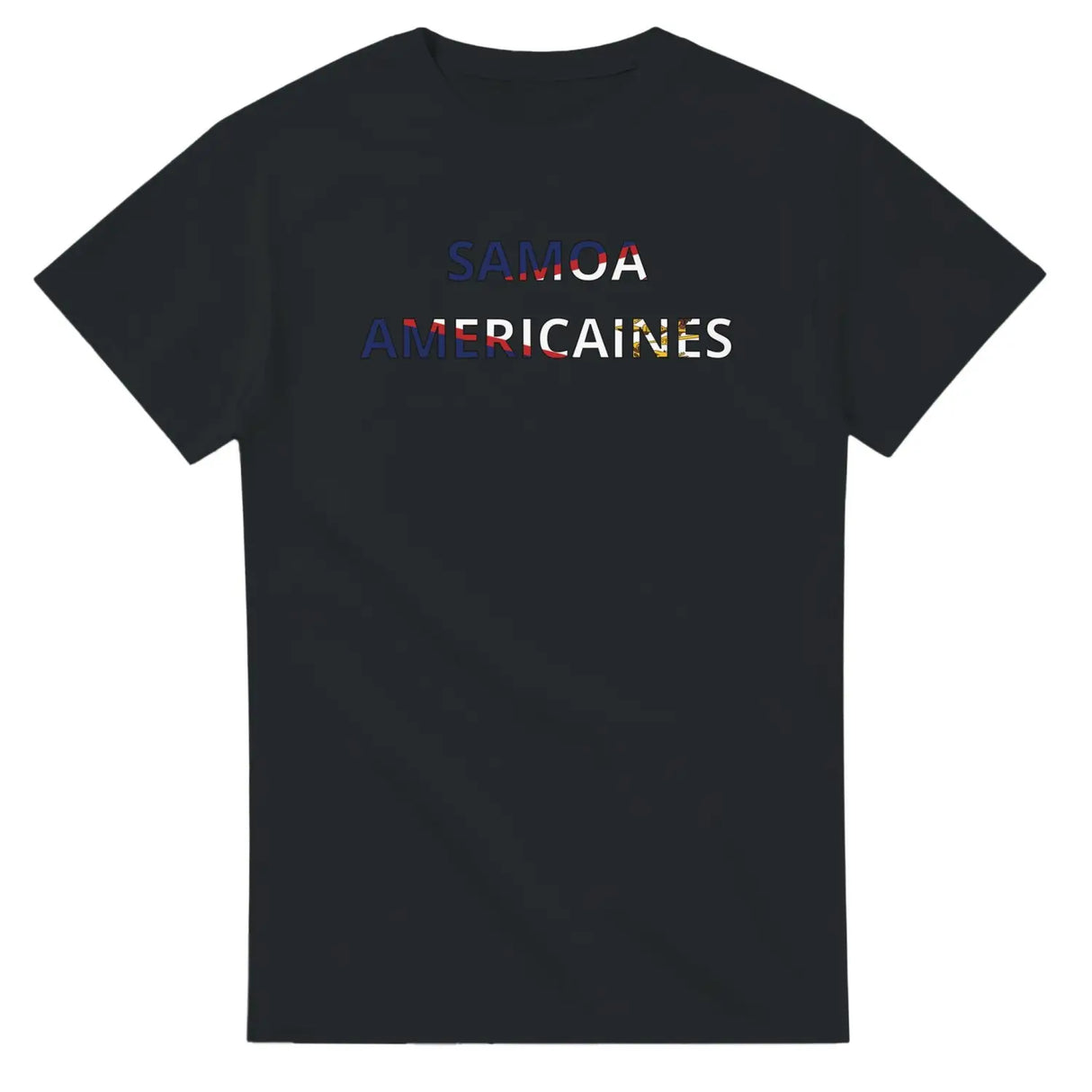 T-shirt drapeau samoa américaines en écriture - pixelforma