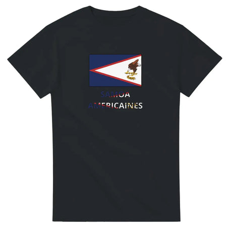 T-shirt Drapeau Samoa américaines en texte - Pixelforma 