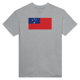 T-shirt drapeau samoa brodé en coton mélangé élégant