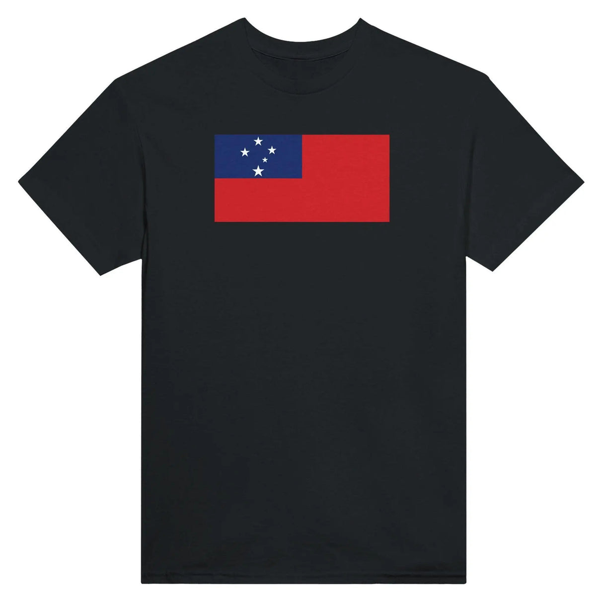 T-shirt drapeau samoa brodé en coton mélangé élégant