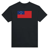 T-shirt drapeau samoa brodé en coton mélangé élégant