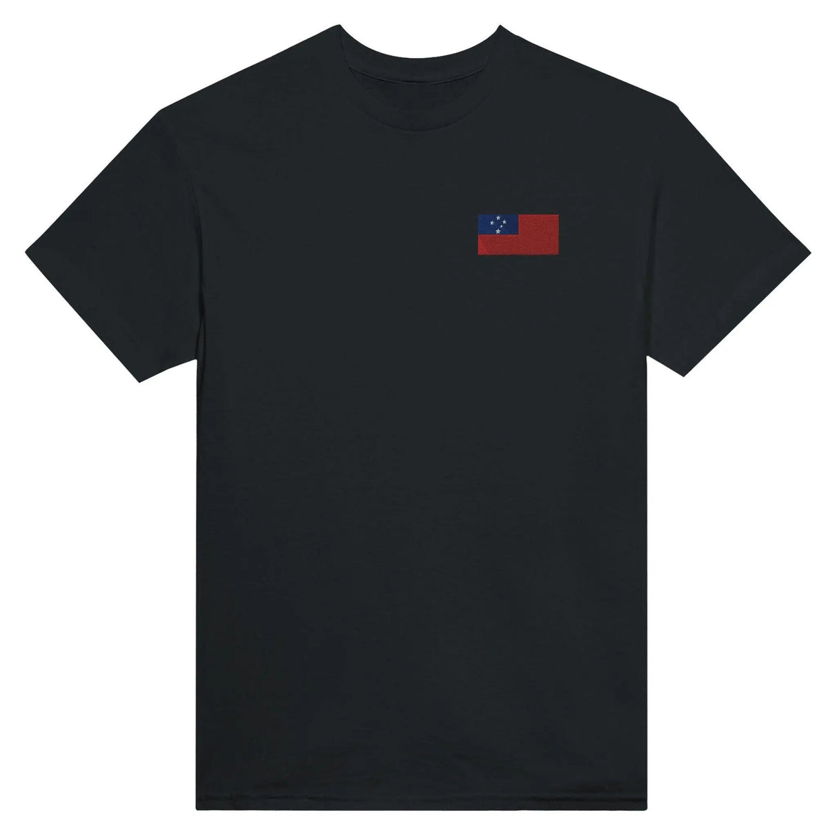 T-shirt drapeau samoa broderie couleur coton mélangé