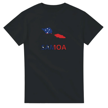 T-shirt drapeau samoa en carte - pixelforma