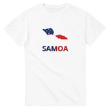 T-shirt drapeau samoa en carte - pixelforma