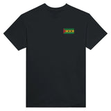 T-shirt drapeau sao tomé-et-principe broderie coton mélangé