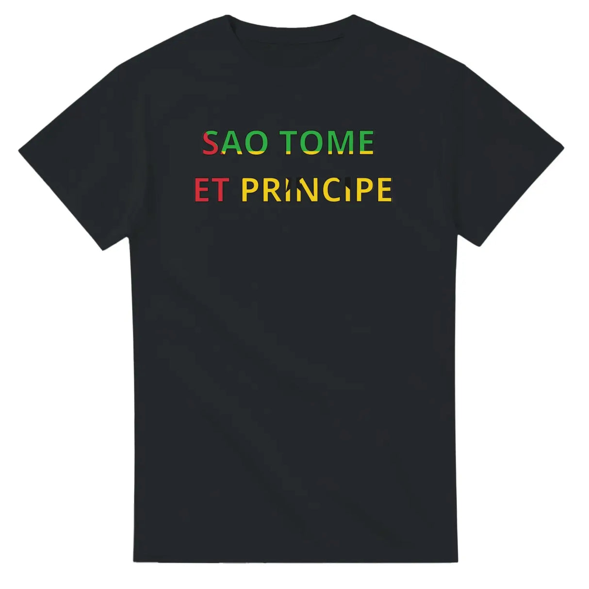 T-shirt drapeau sao tomé-et-principe en écriture - pixelforma