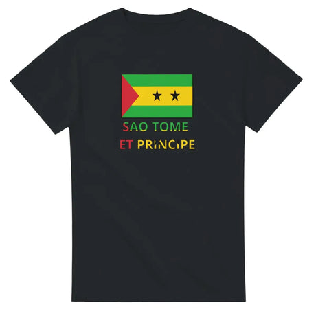 T-shirt Drapeau Sao Tomé-et-Principe en texte - Pixelforma 