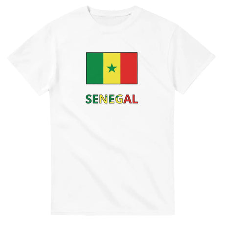 T-shirt drapeau sénégal en texte - pixelforma