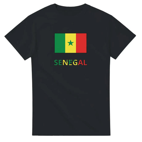 T-shirt drapeau sénégal en texte - pixelforma