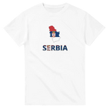 T-shirt drapeau serbie carte - pixelforma