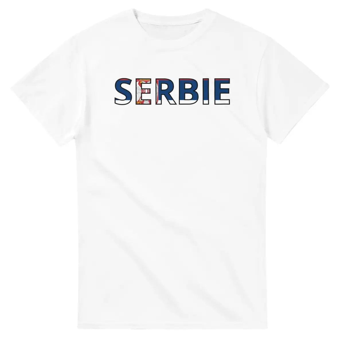 T-shirt Drapeau Serbie en écriture - Pixelforma 