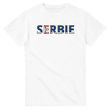 T-shirt Drapeau Serbie en écriture - Pixelforma 