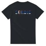 T-shirt drapeau serbie en écriture - pixelforma