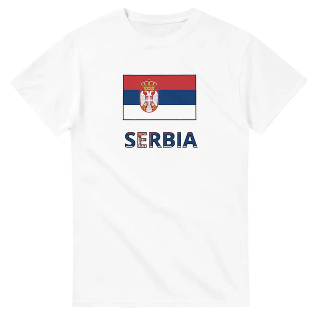 T-shirt drapeau serbie texte - pixelforma