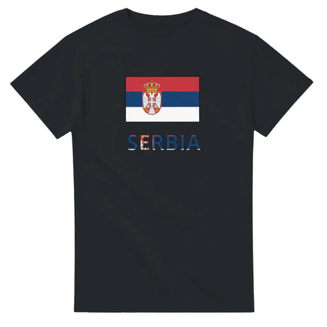 T-shirt drapeau serbie texte - pixelforma