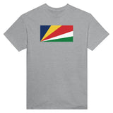 T-shirt drapeau seychelles coton mélangé brodé élégant
