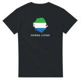 T-shirt drapeau sierra leone en carte - pixelforma