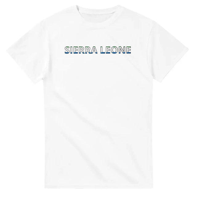 T-shirt Drapeau Sierra Leone en écriture - Pixelforma 