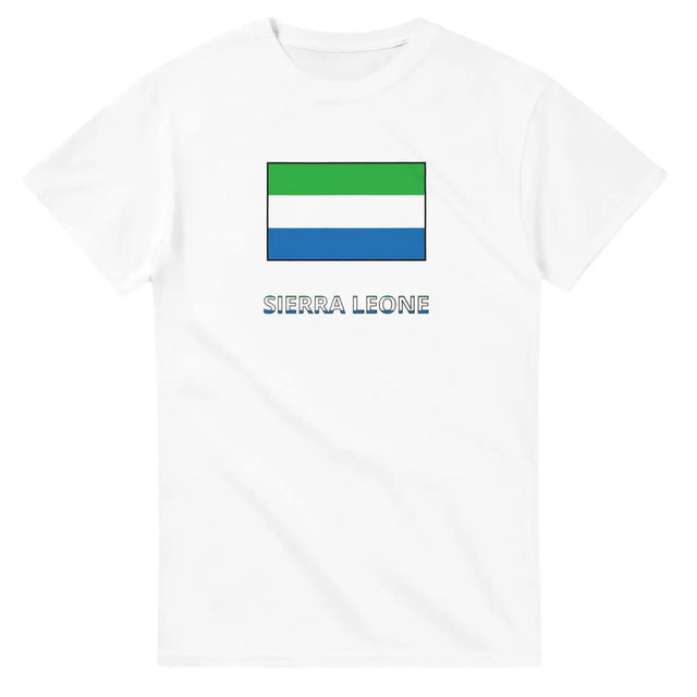 T-shirt drapeau sierra leone en texte - pixelforma